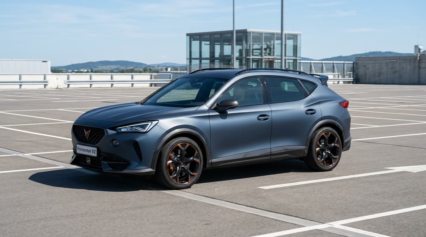 Cupra Formentor VZ von der Seite mit ABT Designpaket: Seitenschweller, Heckdiffusor, Spoiler und 20-Zoll-Rädern