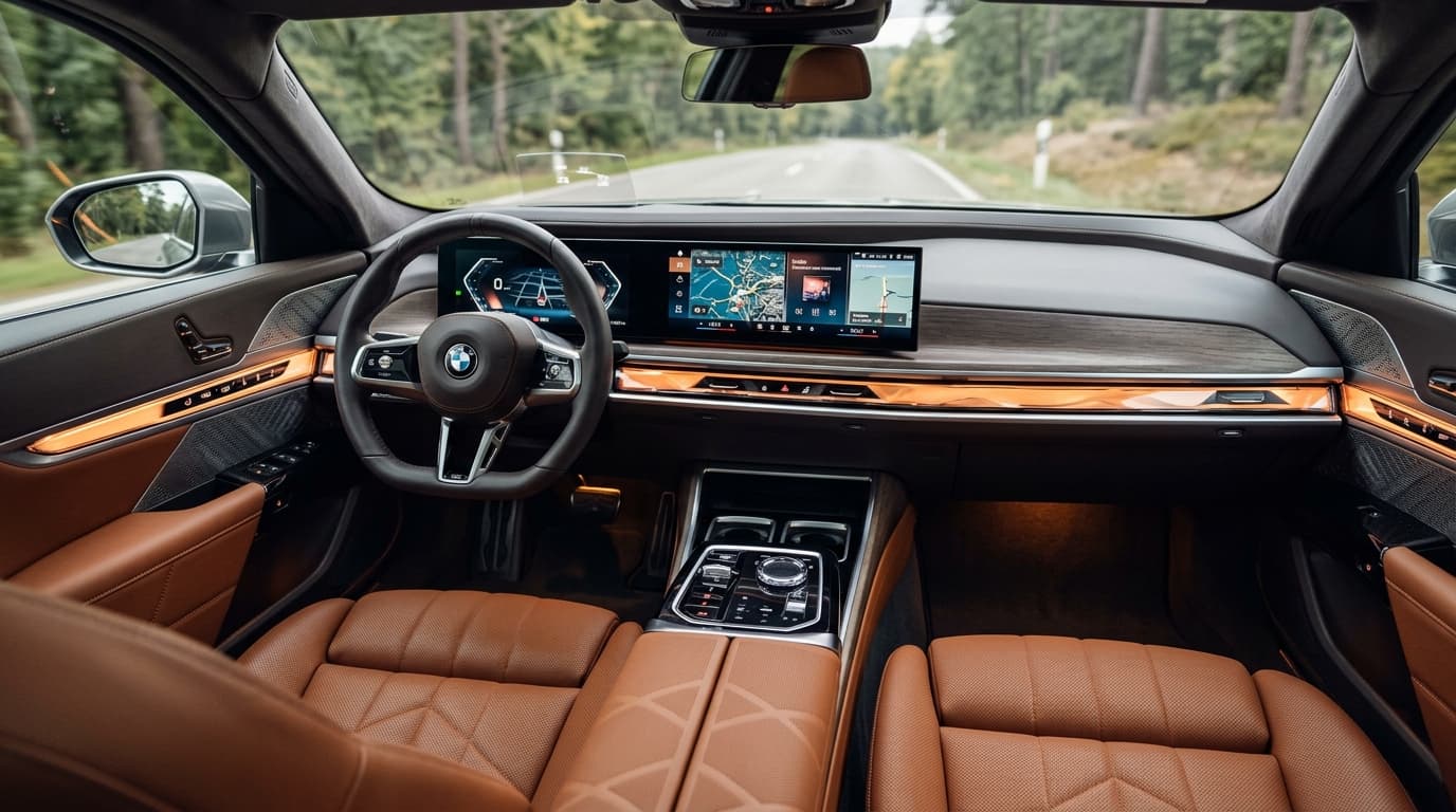 BMW 7er Facelift Innenraum mit neuem Bedienkonzept und Beifahrer-Display