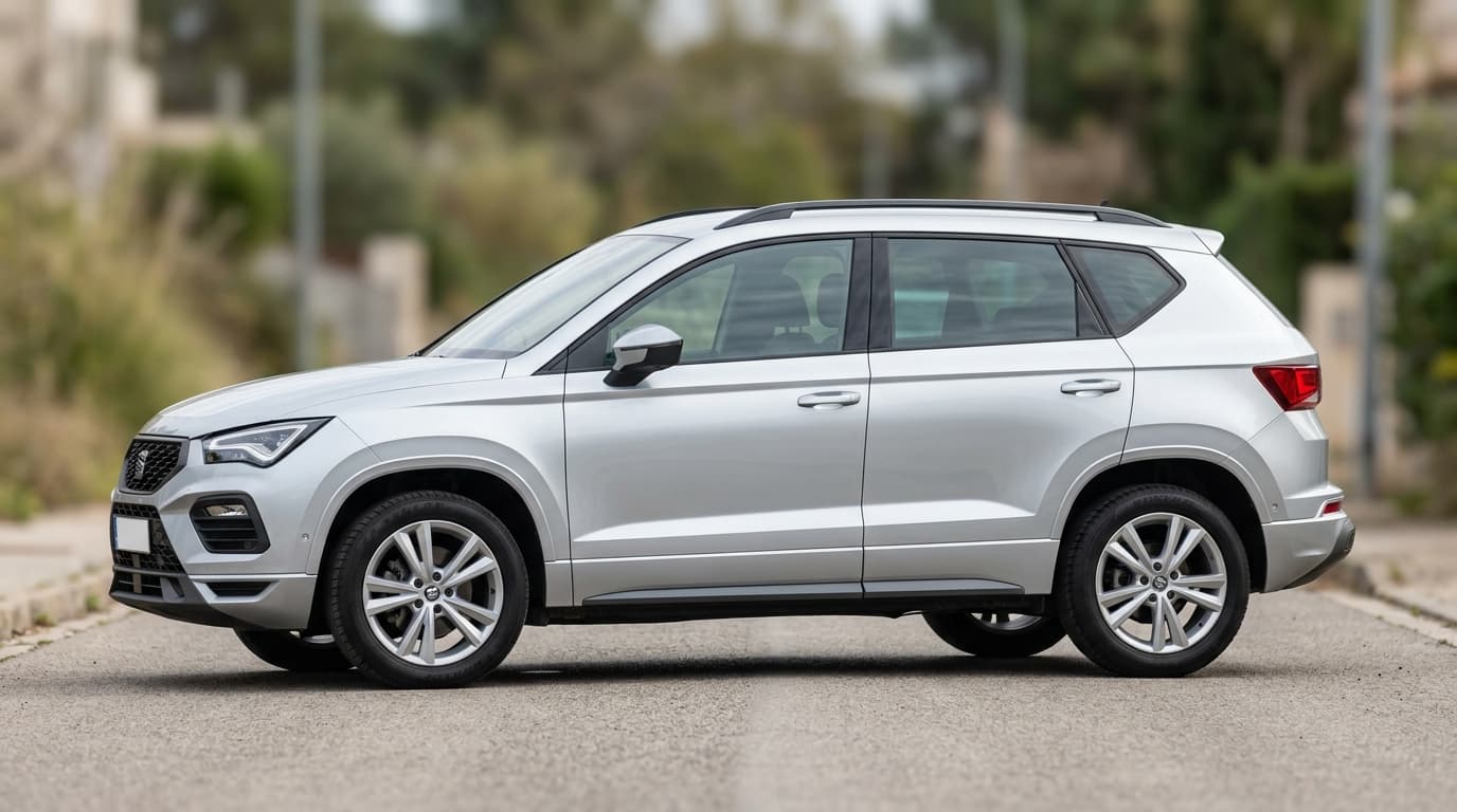 Seat Ateca, Kompakt-SUV, Seitenansicht vor neutralem Hintergrund
