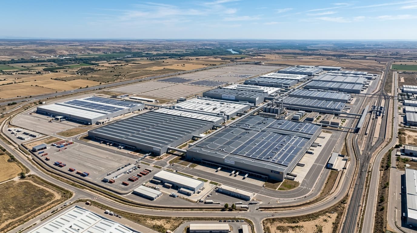 Werksgelände des Stellantis-Standorts Saragossa in Spanien.