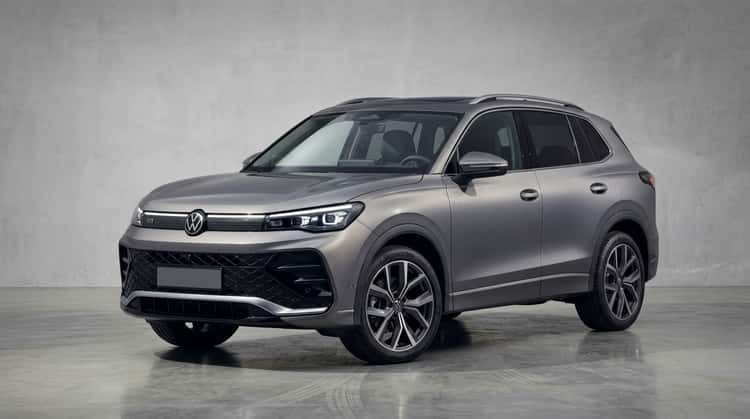 Der VW ID. Tiguan, kantig gestaltetes Elektro-SUV mit moderner Front und durchgehender Lichtsignatur